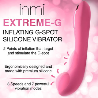 Extreme-G Inflating G-Spot Silicone Vibrator - Pink