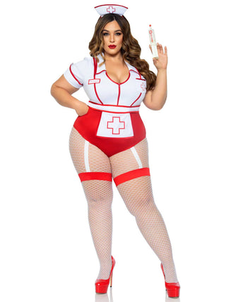 Plus Nurse Feelgood Sexy Costume - 3x/4x - White / Red LA-87086XWH3X4