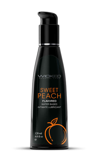 Aqua Sweet Peach Flavored Water Based Intimate Lubricant - 4 Fl. Oz. WS-90384