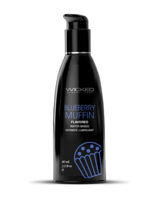 Aqua Blueberry Muffin Flavored Water Based Intimate Lubricant - 2 Fl. Oz. WS-90452