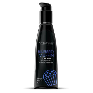 Aqua Blueberry Muffin Flavored Water Based Intimate Lubricant - 4 Fl. Oz. WS-90454